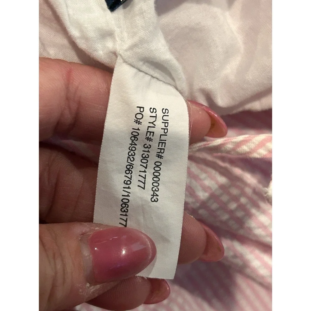 Girls Pink/White Striped SEERSUCKER Dress by‎ RALPH LAUREN - Sz 10